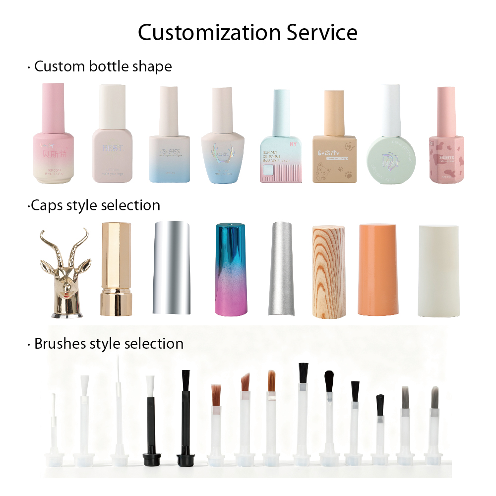 gel polish color bottles