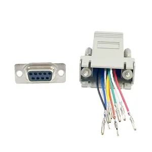 Conector RJ45 a DB9, directo, RS232 a RJ45, conector hembra/macho a RJ45