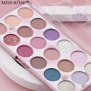 Miss Rose Cosmetica 18 Kleur Oogschaduw Pannen Plaat Make Up Pallet Hoge Kwaliteit Geperste Gel Glitter Oogschaduw Palet Hoge Waarde