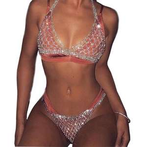 Beauté bras — soutien-gorge long, Bikini Sexy avec chaîne en strass exagéré, boîte de nuit, 2022 2022 - Product Image 4