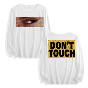 Camiseta Vintage de Manga Larga con Diseño Gráfico de Ojo y Texto en Rojo, Estilo Pop Art, Almacén en EE. UU., Diseño Personalizable - Product Image 3