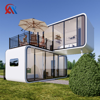 Maison préfabriquée, retraite en bord de lac, terrasse privée, vue sur le lac, séjour confortable, évasion naturelle, maison modulaire en conteneur