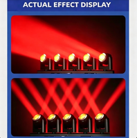 Projecteur de scène LED 5x80W à 5 têtes effet Tornado, Wash Zoom pour DJ, bar, fête, discothèque, équipement d'éclairage, tête mobile, stroboscope