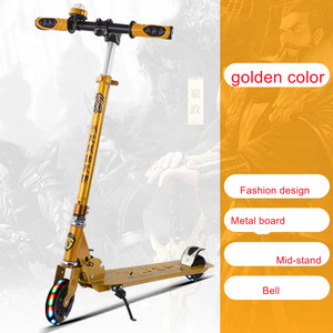 Trottinettes pliantes à trois roues en PU pour enfants, bébés et personnes âgées de 3 à 6 ans, vente en gros - Product Image 2