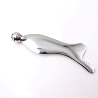 Spatule de massage mini en alliage de zinc doré avec logo personnalisé, cuillère à crème cosmétique, outil de soin de la peau multi-usage pour mélanger les masques faciaux