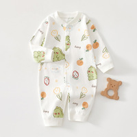 Vêtements pour bébé Printemps Automne Pyjama décontracté à motif de dessin animé Combinaison en coton pour garçons et filles Combinaison pour nouveau-né Combinaison à manches longues pour ramper