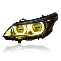 Faros Delanteros Estilo M5 de Doble Color con Ojos de Ángel, Plug and Play, para BMW Serie 5 E60 2003-2010, Luz de Giro DRL, Reemplazo de Actualización de Ajuste Directo