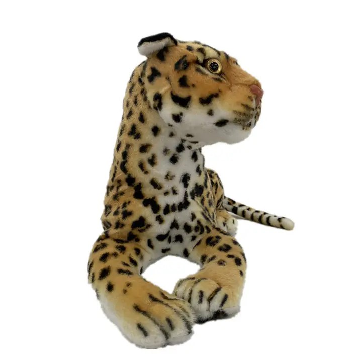 Simülasyon büyük peluş Cheetah <span class=keywords><strong>panter</strong></span> doldurulmuş leopar oyuncaklar ücretsiz