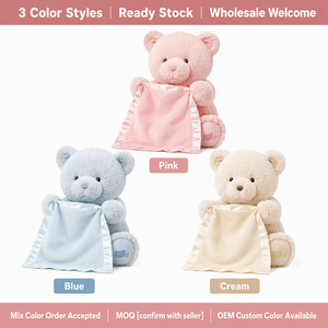 Vente en gros d'<span class=keywords><strong>ours</strong></span> en peluche Peek a Boo, jouet musical interactif, cadeau pour bébé, logo personnalisé, EN71 CE CPC OEM ODM - Product Image 2
