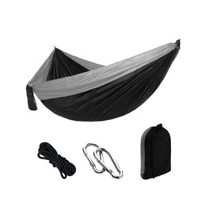 Hamac de camping portable en nylon 210T avec logo personnalisé, simple ou double, pour randonnée en extérieur, tissé, suspendu, type parachute - Product Image 2