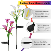 2 pak/kotak lampu taman Led surya, lampu bunga taman tenaga surya, lampu luar ruangan Solor