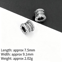 Perle baril en argent plaqué cuivre à motif nuage, pour DIY, accessoires de bracelet à trois voies