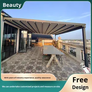 <span class=keywords><strong>Toldo</strong></span> Plegable Manual de Aleación de Aluminio, Retráctil, para Exteriores, Restaurante, Patio, Villa, Parasol, Aislamiento Térmico - Product Image 2