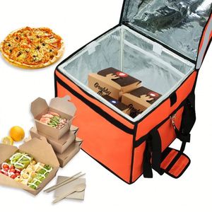 Custom Printed Portable Non Woven Large Capacity Insulated Tote Bag Thermal Lunch Picnic Cooler Bags for Food - Product Image 2