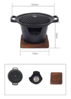 Ensemble de barbecue au charbon de bois pliable portable de style japonais en aluminium finition pulvérisée pour la maison, le camping en plein air et la cuisson de kebab