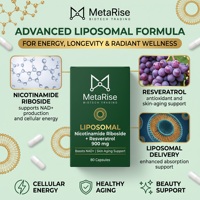 Capsules de nicotinamide riboside 900 mg avec trans-resvératrol, NAD+ liposomal, soutient l'énergie cellulaire et lutter contre le vieillissement