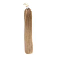 Double Dessiné Bonne Qualité Prébondée Remy Vierge Cheveux Humains Micro Boucle Anneau Extensions De Cheveux