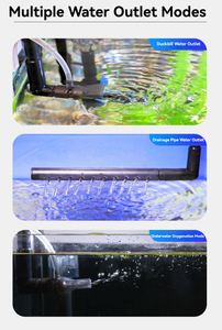 SUNSUN 3 1 Filter Akuarium Eksternal Hang Back Pengumpul Kotoran Ikan Pembangkit Oksigen Pembuat Gelombang Plastik 500L/H Output 100% - Product Image 4