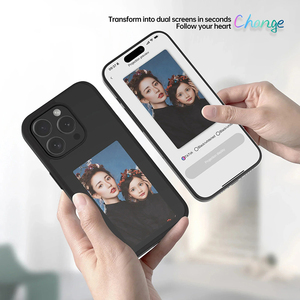 Custodia per telefono <span class=keywords><strong>con</strong></span> schermo elettronico NFC per <span class=keywords><strong>iphone</strong></span> 13 14 15 Pro Max custodia Smart fai da te a prova di shock per telefono personaggio Anime senza <span class=keywords><strong>batteria</strong></span> - Product Image 3