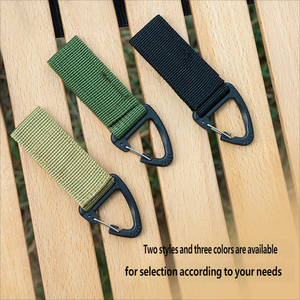 พวงกุญแจริบบิ้นไนลอนสำหรับตั้งแคมป์ เดินป่า กระเป๋าเป้สะพายหลังแบบสามเหลี่ยม กระเป๋าคาดเอว ตัวล็อคแบบตะขอเกี่ยว อุปกรณ์ปีนเขา - Product Image 2