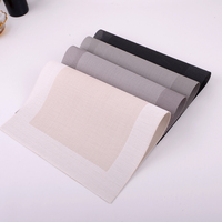 Set de table tissé antidérapant en PVC écologique de luxe, multicolore/personnalisé, certifié REACH