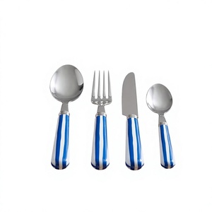Top luxe plaqué or poignée ensemble de couverts couteau de cuisine cuillère fourchette ensembles acier inoxydable Restaurant vaisselle ensemble pour les fêtes - Product Image 1