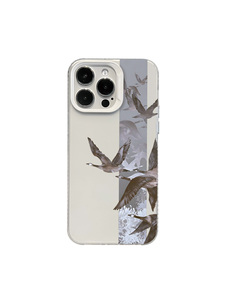 Coque transparente en TPU motif <span class=keywords><strong>oies</strong></span> volantes style aquarelle chinoise, antichoc pour iPhone 17 16 15 14 13 Pro Max - Product Image 6