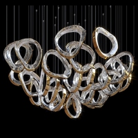 Lustre personnalisé pour hall d'hôtel, décoration de réception de salon de beauté, éclairage suspendu pour bar et table de sable, éclairage de projet, éclairage commercial