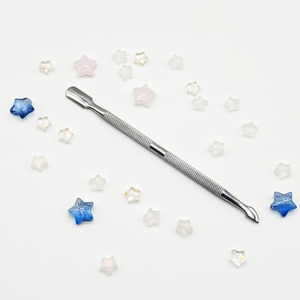 Pousse-cuticules en acier inoxydable pour soins quotidiens des ongles, coupe-cuticules à bord droit, outil de manucure double extrémité - Product Image 2