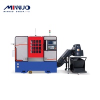 Torno CNC vertical de un solo husillo con bancada inclinada y control GSK