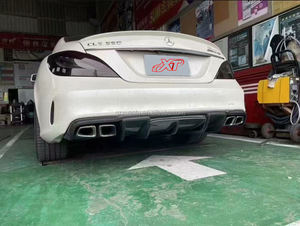 Diffuseur de lèvre de pare-chocs arrière en Fiber de carbone C218 Style R pour <span class=keywords><strong>Mercedes</strong></span> Benz W218 CLS63 <span class=keywords><strong>320</strong></span> 350 260 Bodykit - Product Image 5