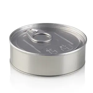 Factory Supply Manufacturer Ready To Ship 100ml 3.5g Press Tin Dry Herbal Can With Black Lid Push in Tin Metal Can