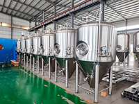 Fermenteur conique en acier inoxydable avec enveloppe pour la fermentation de la bière et du vin |   Réservoir FV 500L 1000L 2000L en STOCK