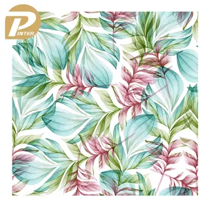 Tecido de cetim de seda Armani com estampa floral digital macia e confortável para vestuário novo design