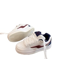 Nouvelles baskets décontractées en cuir de couleur unie, style campus scolaire, pour femme, tendance Instagram, légères, à prix d'usine