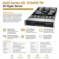 Serveur Hyper 2U Supermicro Série Gold AS-2126HS-TN, serveur de calcul haute performance pour centre de données d'entreprise, montable en rack, AMD EPYC