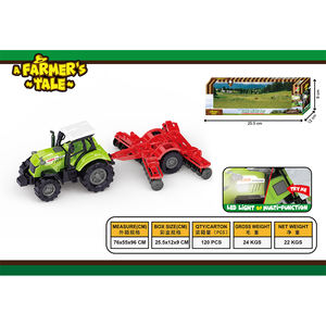 Jeu de tracteur agricole, petite voiture, jouets pour enfants, glissade avec charrue, 1/32 - Product Image 4