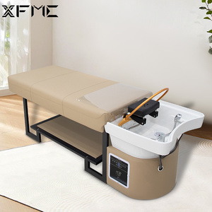 Tùy Chỉnh Vẻ Đẹp Salon Tóc Rửa Giường Massage Thái Spa Dầu Gội Giường Da Tổng Hợp Xách Tay Dầu Gội Đầu Trên Khuôn Mặt Giường Với Tóc Rửa - Product Image 4