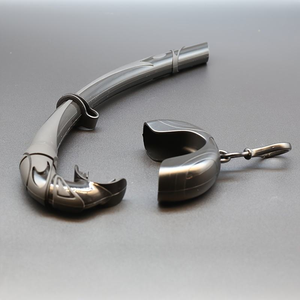 Tubo per Snorkeling Pieghevole all'Ingrosso, Comodo Tubo Respiratorio in Silicone, Boccaglio a <span class=keywords><strong>Tenuta</strong></span> Forte per Apnea - Product Image 4
