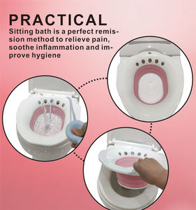 Nieuwe Maatwerk Plastic Sitz Badkom Roze Yoni Stoom Stoel Sitz Bad Voor Aambeien - Product Image 3