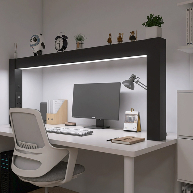 Modern USB Rechargeable Dimmable LED Desk Lamp Aluminum Body Luminous Linear Light Eye Protection for Reading Room Library