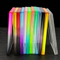 Protection antichoc pour cartes PSA, étui en TPU épaissi à dégradé scintillant avec plaque arrière transparente pour cartes à collectionner de grande valeur