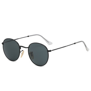Wholesale Unisex Fashion Classic Round Metal Frame UV400 Sunglasses with Custom Logo - Product Image 5