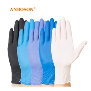 Anboson handschuhe arbeitポリエステルコンフォートguantes de nitrillo rosa luva descartavel 100 unidades nitril gantsnitrile medicale