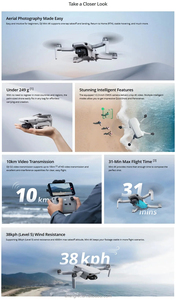 Mini 4k Long Range Video <b>Drone</b> O2 Transmission 10km Link 31 Minute Battery For <b>Outdoor</b> Adventure Photography Combo Package - Product Image 2