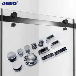 New Design Glass Door Stable Black Glass Sliding Door Hardware Accessories Glass Sliding Door System