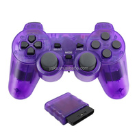 Joystick Nirkabel Transparan untuk Pengontrol Game PS2 GamePad untuk Kontrol Game PS2 JoyPad Manette