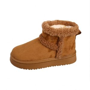 Nouvelles bottes de neige pour femme Hiver 2026 avec doublure polaire épaisse, antidérapantes et fourrure chaude intégrée, en coton moelleux - Product Image 5