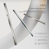 Profilé LED en aluminium avec détecteur de mouvement PIR pour éclairage linéaire sous armoire, pour éclairage de placard et d'étagères