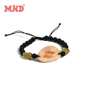 Obsidian đính cườm có thể điều chỉnh RFID NFC dây đeo cổ tay cho nam giới phụ nữ bangles - Product Image 6